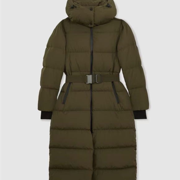 Reiss Jackets & Blazers - Reiss Khaki Belted Puffer Jacket